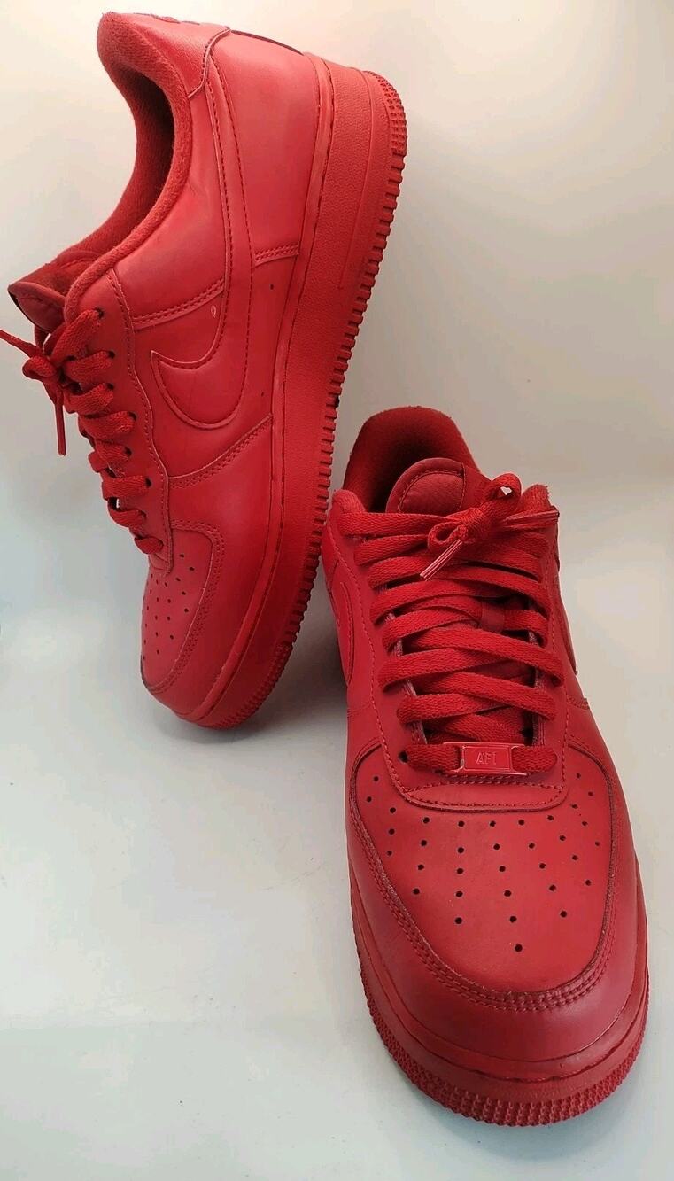 Nike Air Force 1 Low "Triple Red" 2021 Men's Sneaker SZ 10 CW6999-600